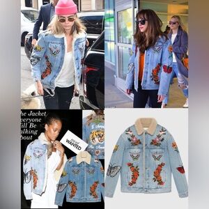 Gucci | RARE Blue Shearling ‘L’Aveugle Par Amour’ Denim Jacket Size: 42